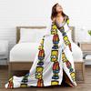 Bart S-Simpsons Bedding Throws Soft Cozy Funny Blanket  For Living Room Picnic Flannel Bedspread Bed Cover