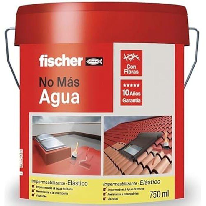 Fischer - Imperméabilisation grise, polymère liquide à base de caoutchouc acrylique avec fibres pour carreaux et carreaux (750 ml /