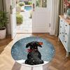 Dachshund Round Floor Rug Suitable for Kitchen Playrooms Game Room Study room Antislip Round Carpet Office home decor