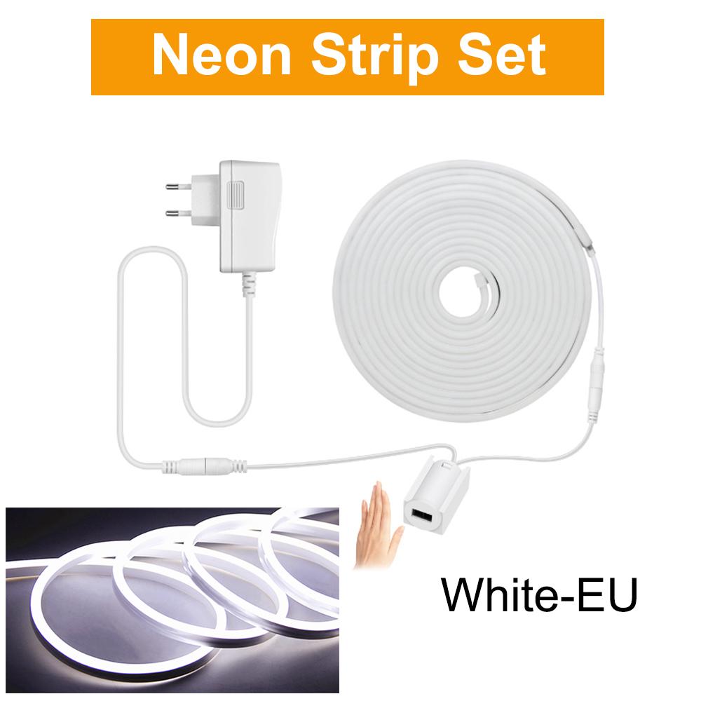 DC12V SMD2835 Flexibles Neonlicht Wasserdichter LED-Streifen Indoor Outdoor LED-Licht Neonröhre 1-5m mit EU-Stecker