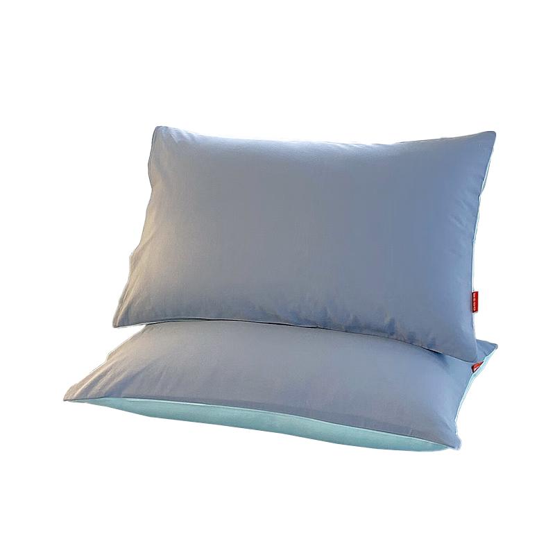 Hongdou Class A Pure Cotton Yarn-Dyed Pillowcase (Pair Pack, 48x74cm) 48x74cm (Pair) небесно-голубой