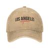 Los Angeles America Unisex Baseball Cap  Distressed Washed Caps Hat Vintage Outdoor Running Golf Adjustable Fit Headwear