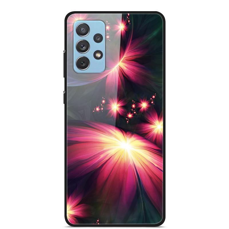 For Samsung A52 A72 2021 Case Hard Tempered Glass Case Back Cover For Samsung Galaxy A52 A72 A 52 A 72 Case Protective Bumper