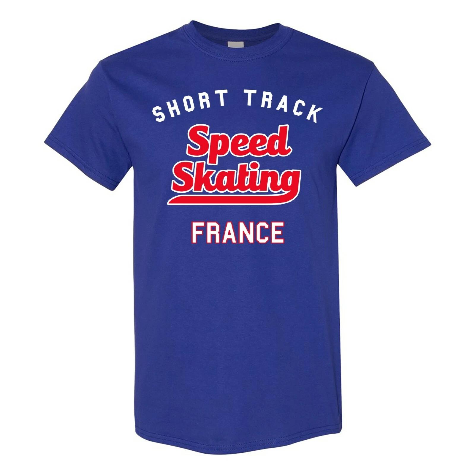 Short Track Speed Skating France - Winter T-Shirt - Cobalt 3XL