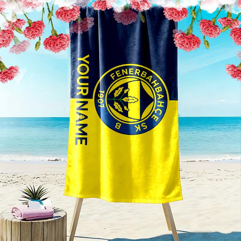 Fenerbahce Spor Kulübü Print Beach Towel, Large Soft Quick Dry Towel for Beach Camping Swimming