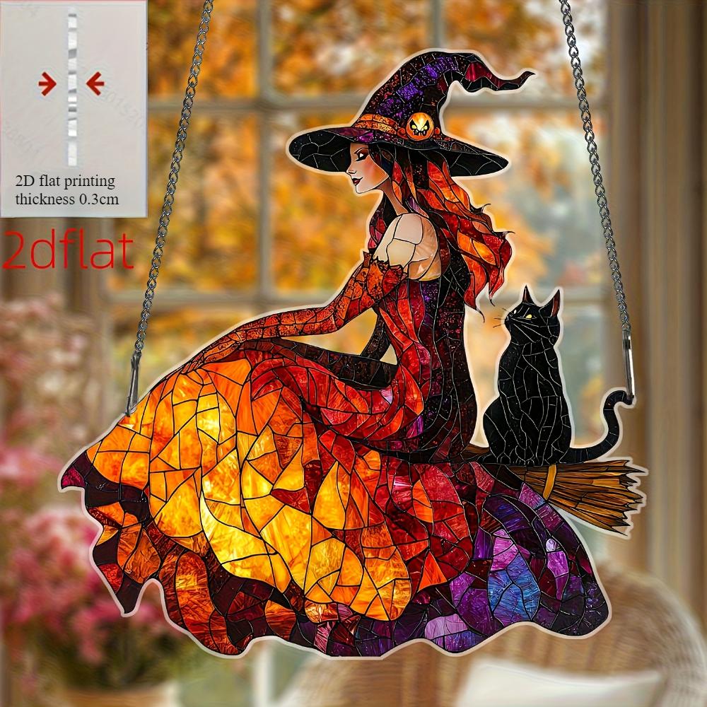 2D Acrylic Flat Pendant Suitable for Sun Catchers, Home, Cafe, Restaurant and Bar Decoration, Indoor/outdoor Wall Light Catchers, Halloween Gifts