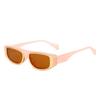 SO&EI Retro Small Square Metal Decoration Sunglasses Women Fashion Green Pink Trending Men Cat Eye Sun Glasses Shades UV400