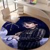 1pc Addams Family Wednesday3 Design Printed Area Round Carpet for Bedroom Living Room Home Decor Rugs Mat Non Slip Mat Rug for Bedside
