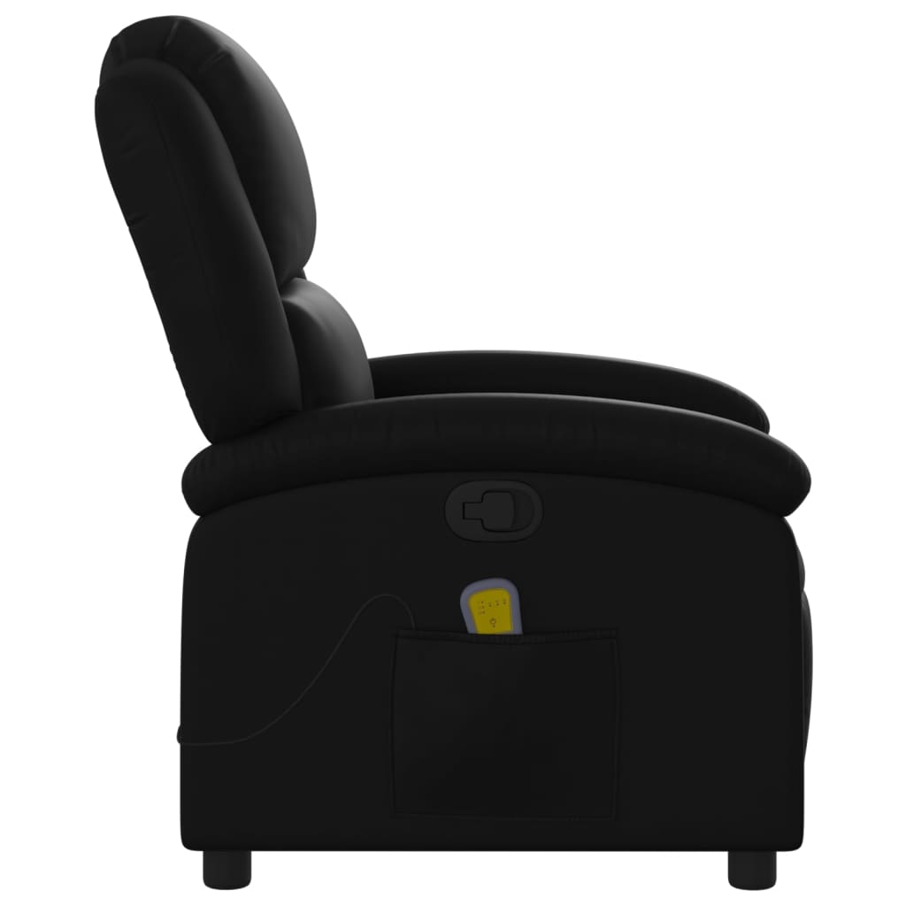 Massage Relax Chair Synthetic Leather Black