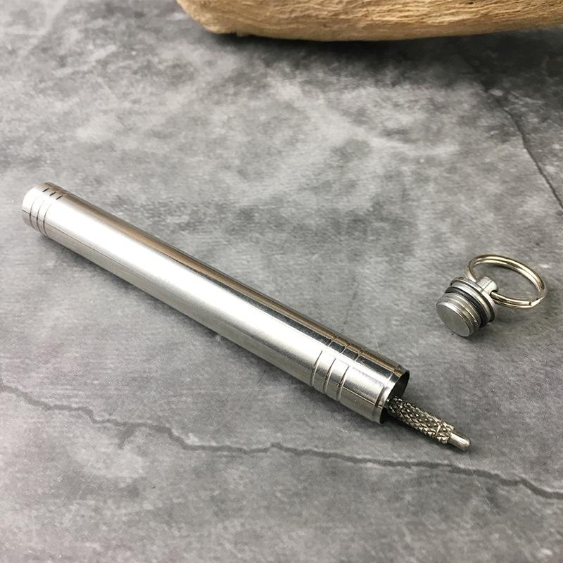 Waterproof Titanium Toothpick Holder with TC4 Alloy Toothpicks for Camping and Outdoor Use – Portable and Sealed Storage Jar