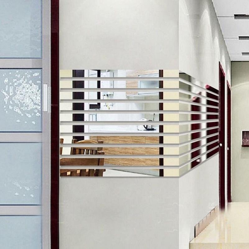 3D Strip Wall Stickers DIY Acrylic Mirror Waist lines Living Room TV Background  Art Wall Decor Home Bathroom Decoration mirror