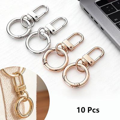 10 Stück Zinklegierung Schlüsselanhänger Haken mit Schlüsselring Tasche Clip Haken mit Federring für Lanyard Herstellung DIY Handwerk Schlüsselanhänger