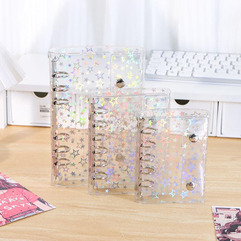 Korean INS A6 Transparent Loose-Leaf Notebook Cover, ABC Flat Replacement, Detachable A7/A8 DIY Style HandBook Shell