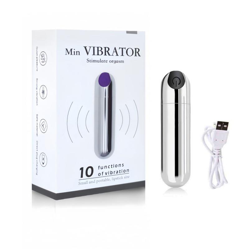Wiederaufladbarer kabelloser Vibrator mit zehn Modi für Paare - Mini-Massagegerät mit starker Vibrationsspitze und Analplug.