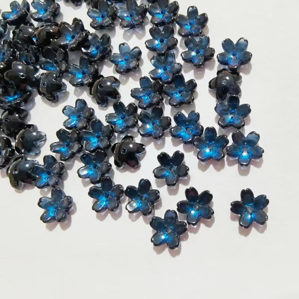 100pcs Transparent Oriental Cherry Beads Gradient Color Jewelry Making Material DIY Accessories