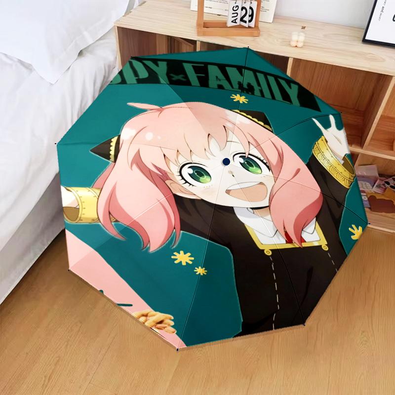 Spy Family Adventure Umbrella Folding Umbrella, Automatic Umbrella 8-Frame for Travel, Camping Use Gift for Halloween Christmas