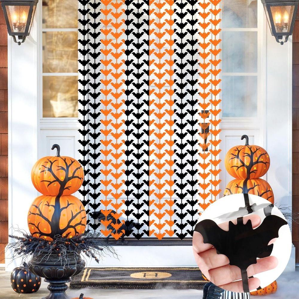 Hanging Halloween Party Backdrop Easy To Install Photo Booth Props Streamers Curtains  Thanksgiving