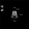 Clear 10mm Small Opening Acrylic Lamp Shade Replacement, 1cm Hole Plastic DIY Lampshade with Aluminum Lid Cover for Lighting