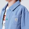 Minibala Boys' Cotton-Linen Denim Short-Sleeve & Shorts Set