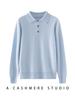 Women's Pure Cashmere POLO Collar Sweater - Autumn/Winter Slimming Loose Fit Base Layer Pullover