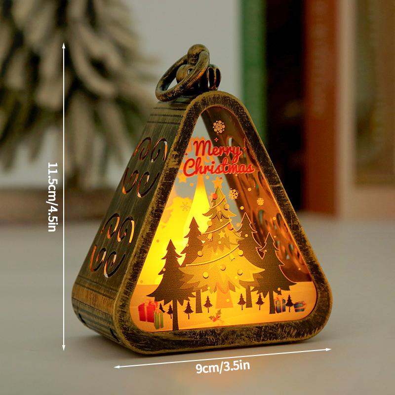 Glowing Snow House Tabletop Ornaments Christmas Led Night Lights Windows Display New Year Decorations Festival Atmosphere