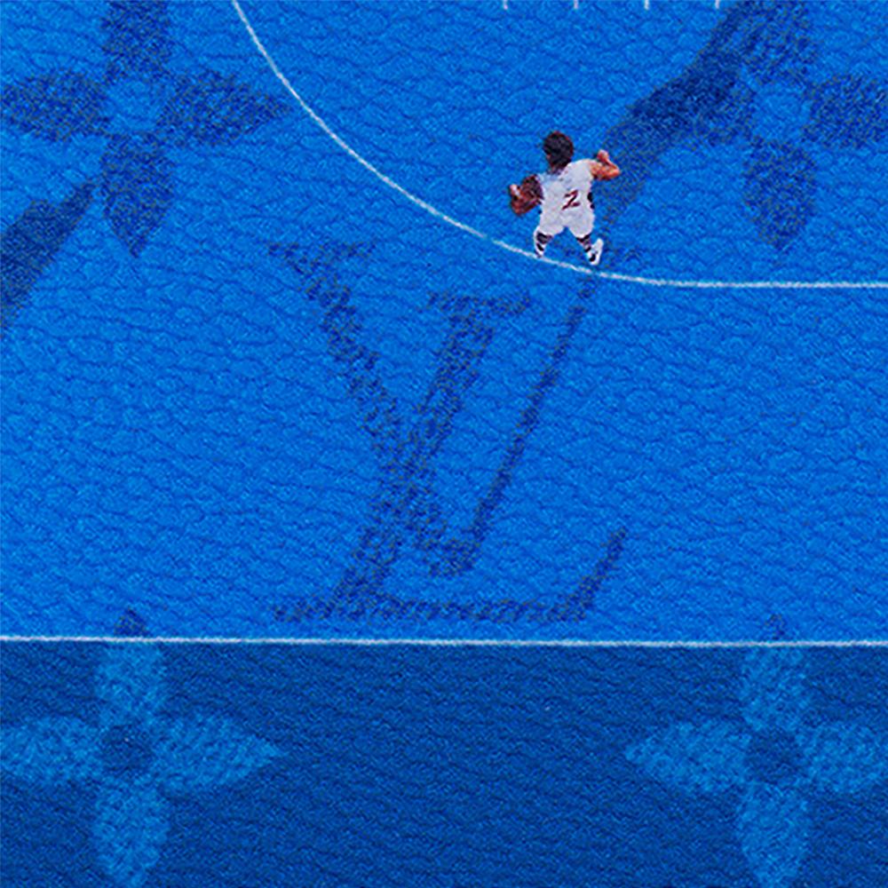 Louis Vuitton Copri passaporto Blu Pallacanestro Tela Monogramma Portafogli Uomo M26795