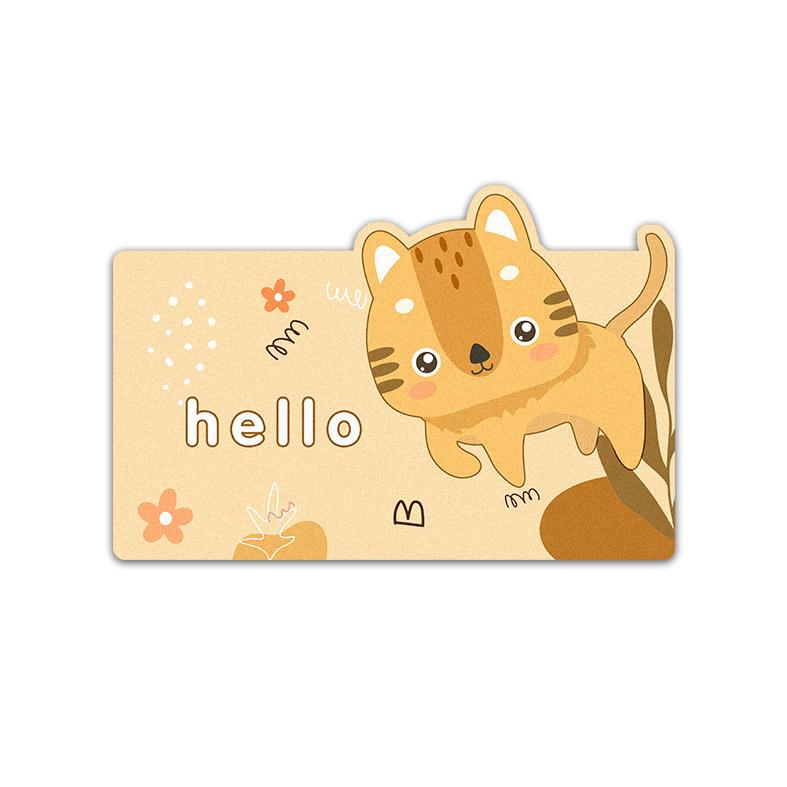 Household Cartoon Bathroom Absorbent Non-slip Foot Mat Series Diatom Mud Can Be Cut Household Bathroom Door Mat