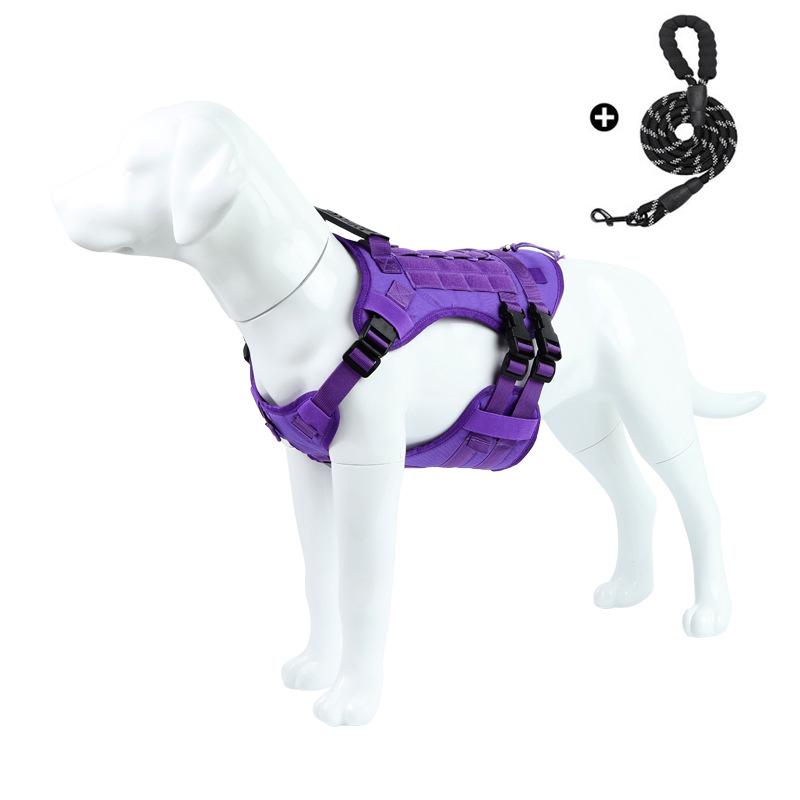 Water-Repellent Tactical Dog Harness & Leash for Medium/Large Dogs