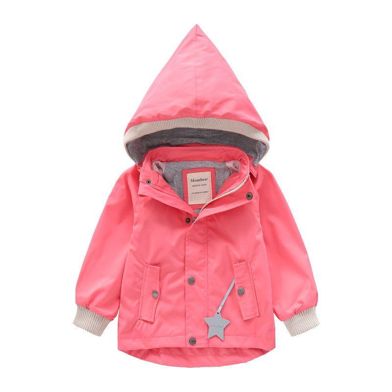 Children's Jacket Detachable Windproof and Rainproof Hat