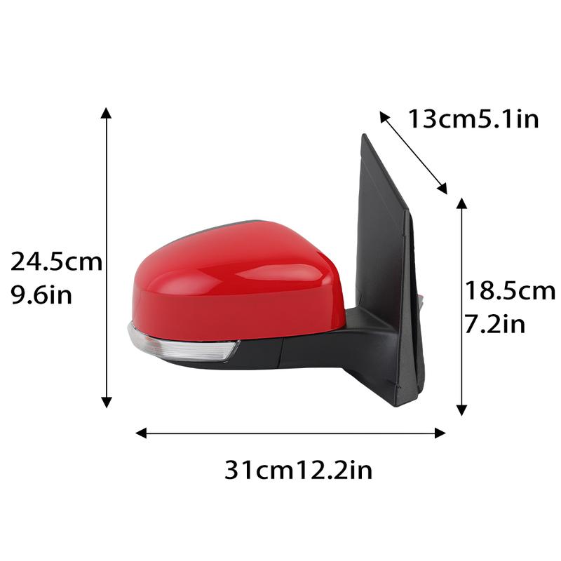 Rearview Mirrror Assembly For Ford Focus MK2 2008 2009-2012 Speed Red Manual Folding Turn Signal Side Mirrrors Car Accessories