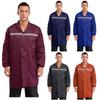 Unisex Werkstattuniform Langarm Knopfleiste Overall Reflektierende Streifen Taschen Arbeitskleidung Verschleißfester Mantel