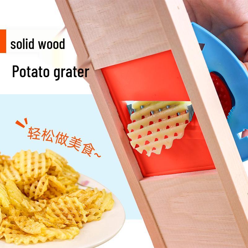 Potato Grid Wave Slicer & Scraper – Household Knife for Potato Chips.