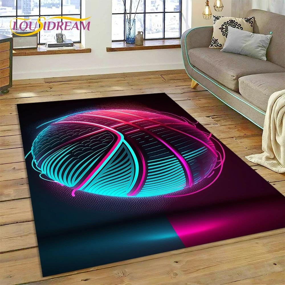 Rama boiska do koszykówki Dywan z kreskówek do sypialni, salonu, dekoracji sofy, duża dekoracja podłogi dla dzieci