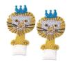 KIYOHARA Petit Depaume Name Tag Patch Lion Approx. Width 2.7cm X Height 4.6cm 2 Pieces PTM-361