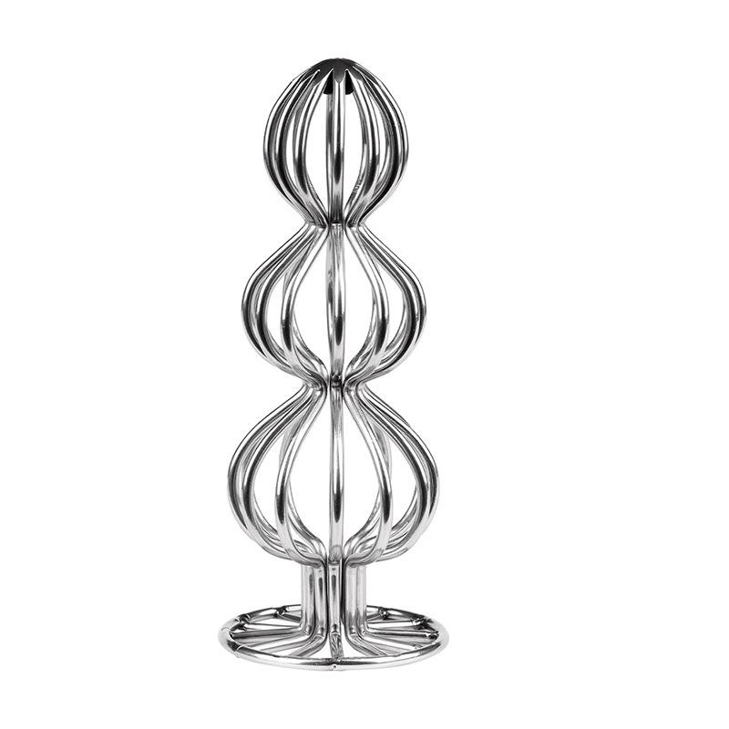 Metal Hollow Anal Plug - Rear Entry Flirting & Training Erotic Toy