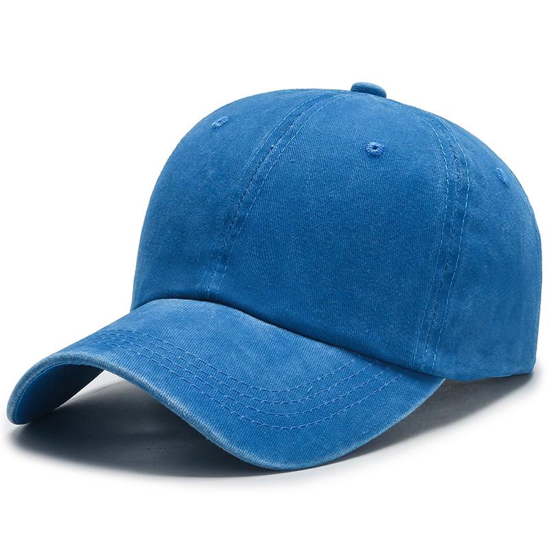 New Unisex Cap Adjustable Washed Cotton Solid Color Plain Baseball Cap Streetwear Leisure Hat Cap