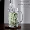Hongzhu Heat-Resistant Glass Tea & Beer Mugs with Tree Grain Handle