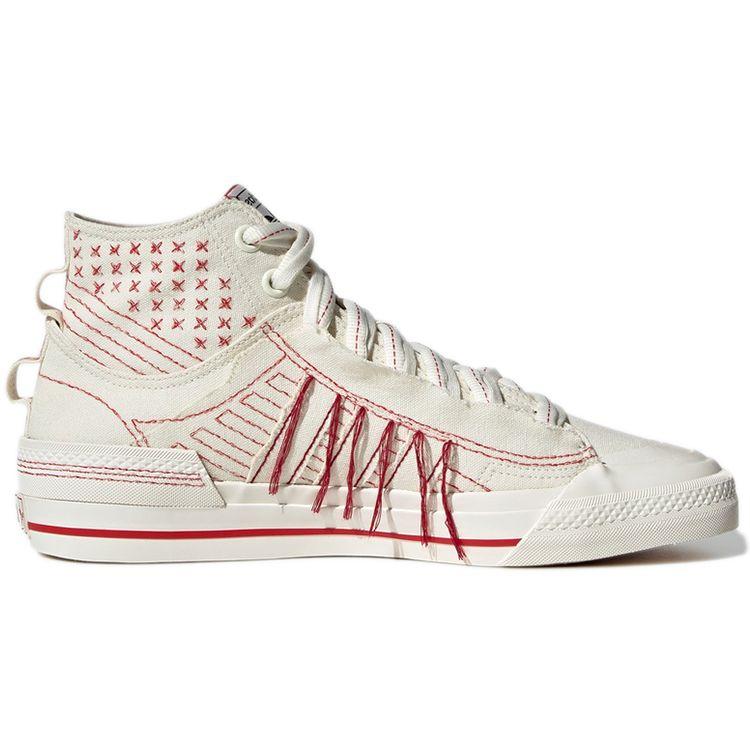 Adidas Originals Nizza Hi Dl Comfortable Non-Slip Durable Mid-Top Skate Shoes Unisex Skate Shoes Light-Red GX8534