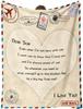 1PC Gift To Dad Thin Blankets for Father's Day Anniversary Birthday Mother's Day for Mom Wife Uncle Grandma Abuela Soft Throw