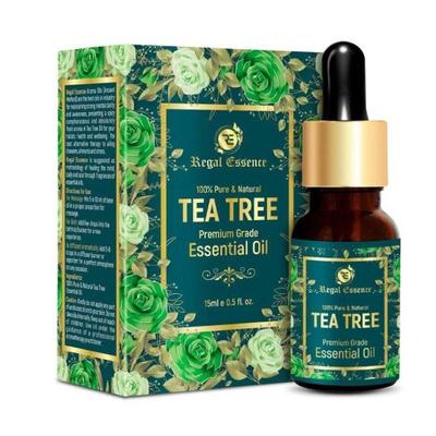 REGAL ESSENCE Tea Tree Oil | Esenciální olej Tea Tree pro zdravou pleť, obličej, vlasy a péči o akné | Přírodní a neředěné - 15 ml