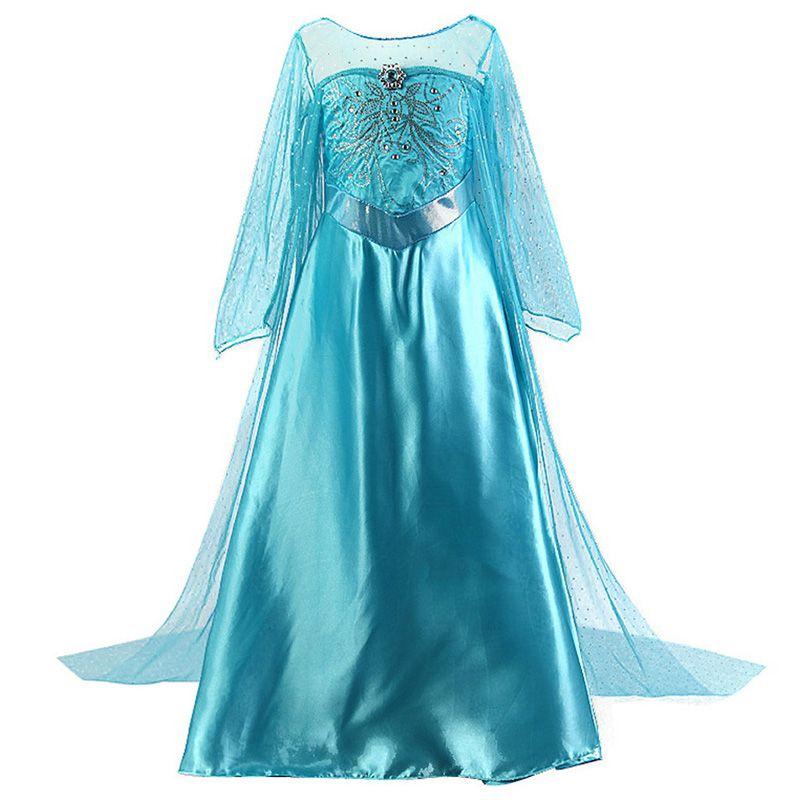 

Элегантное платье-пачка с длинным рукавом для детей, костюм Снежной королевы Эльзы из мультфильма Холодное сердце