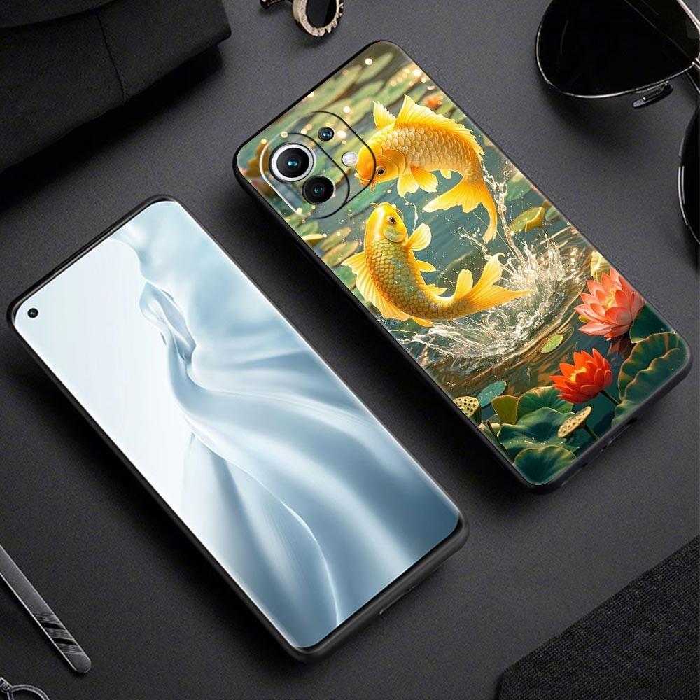 Goldfish Swimming Phone Case Cover for Xiaomi Mi 17 Pro Max 15 14 13 12 11 Ultra 15T 14T 13T 12T 11T Pro Lite Soft TPU Shell Bag