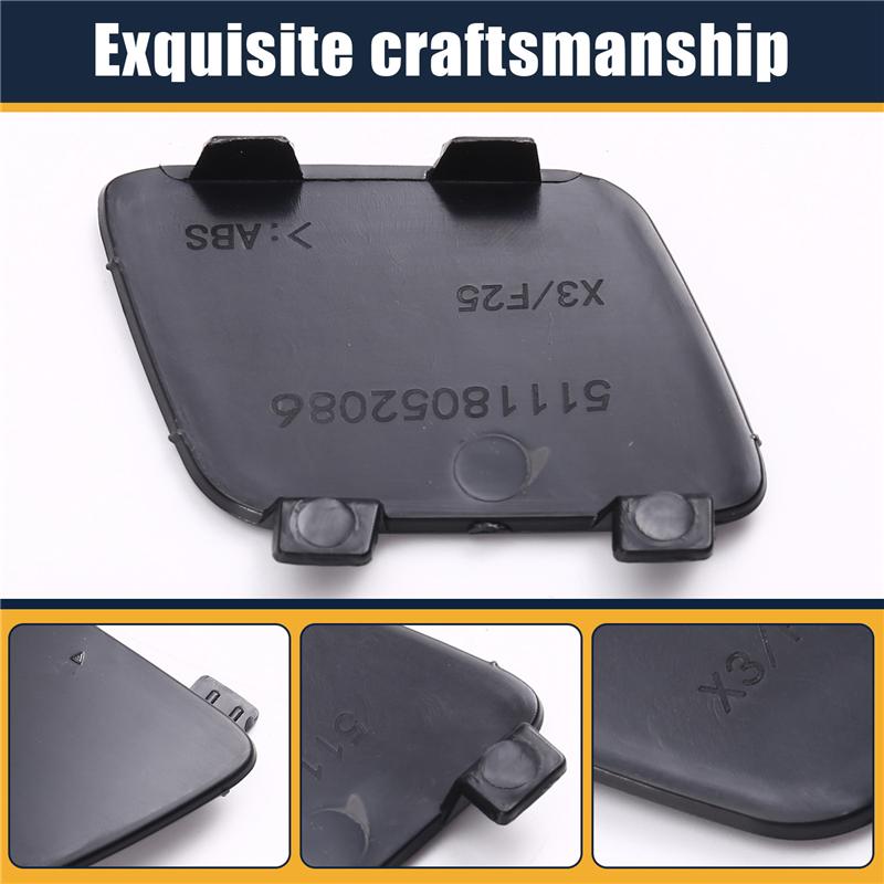 Lid For BMW F25 X3 2011- 2014 Tow Hook Eye Cover Cap Front Bumper Replacement Part 51118052086