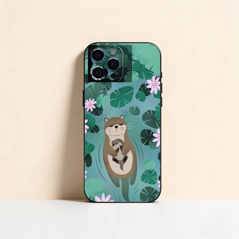 Lazy Otter Phone Case Silicone Soft For IPhone 17 16 15 14 13 12 11 X XR Plus Pro Max Plus