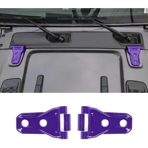 Motorhaubenscharnier-Abdeckung Dekorative Zierleiste Außenabdeckungs-Kit Passend für 2018-2025 Jeep Wrangler JL JLU & Gladiator JT(Matt-schwarz)