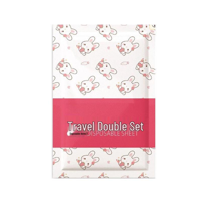Disposable Travel Bed Sheet Set: Includes Duvet Cover, Pillowcase, and Sleeping Bag