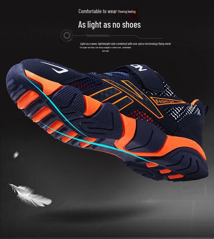 Boys' Mesh Breathable Sports Running Shoes for Spring, Summer, and Autumn