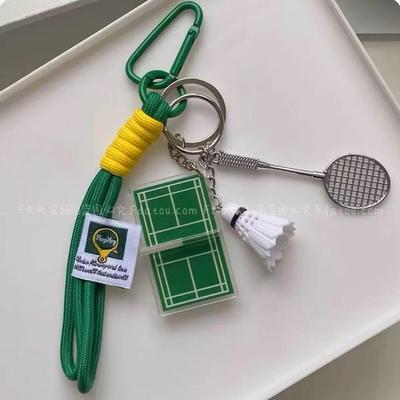 3D Sports Bag Pendant: Badminton, Tennis, Table Tennis Acrylic Keychain Souvenir