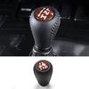 Center Gearbox Shift Knob Head Suitable for 2003-2009 Lexus GX470 | Leather + Peach Wood Grain Shift Lever Interior Upgrade Modification Accessories