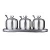 Beifu 304 Stainless Steel European Style 3-Compartment Seasoning Jar Set